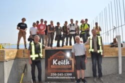 Keith Construction team with students at Okanagan College
