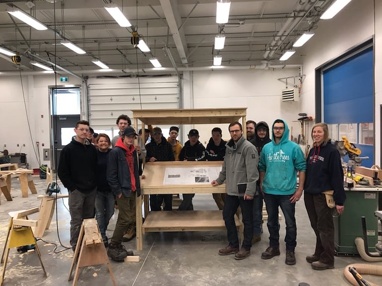 Keith Construction team with Okanagan Carpentry Foundation